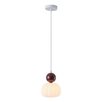 Lampadario a sospensione con filo 1xG9/7W/230V bianco/marrone