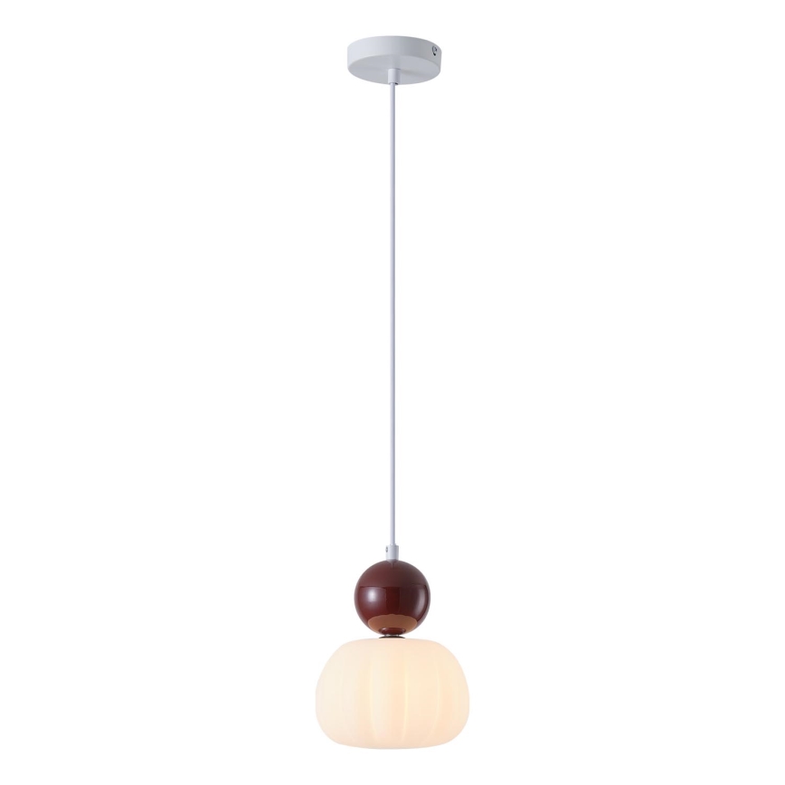 Lampadario a sospensione con filo 1xG9/7W/230V bianco/marrone