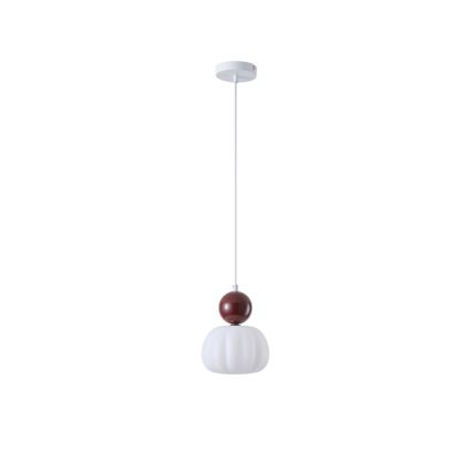 Lampadario a sospensione con filo 1xG9/7W/230V bianco/marrone
