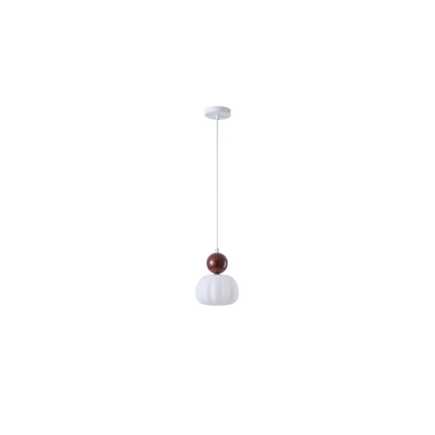 Lampadario a sospensione con filo 1xG9/7W/230V bianco/marrone