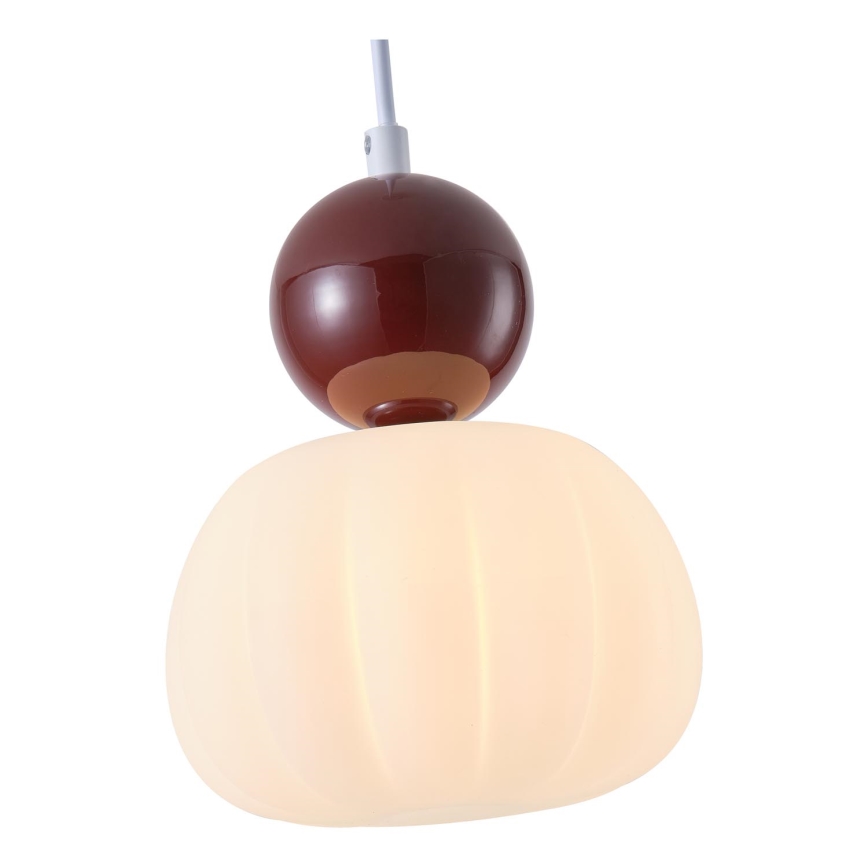 Lampadario a sospensione con filo 1xG9/7W/230V bianco/marrone