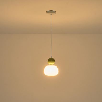 Lampadario a sospensione con filo 1xG9/7W/230V bianco/verde