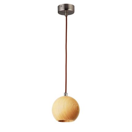 Lampadario a sospensione con filo 1xGU10/10W/230V cenere/legno solido marrone