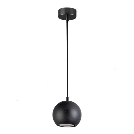 Lampadario a sospensione con filo 1xGU10/10W/230V cenere/legno solido nero