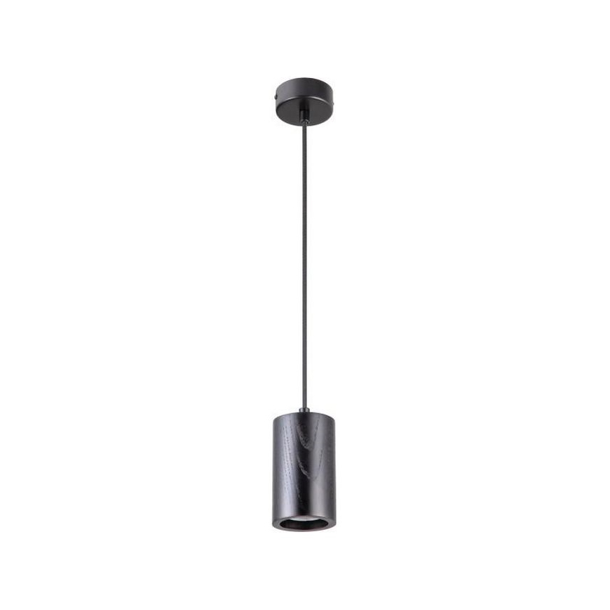 Lampadario a sospensione con filo 1xGU10/10W/230V cenere/legno solido nero