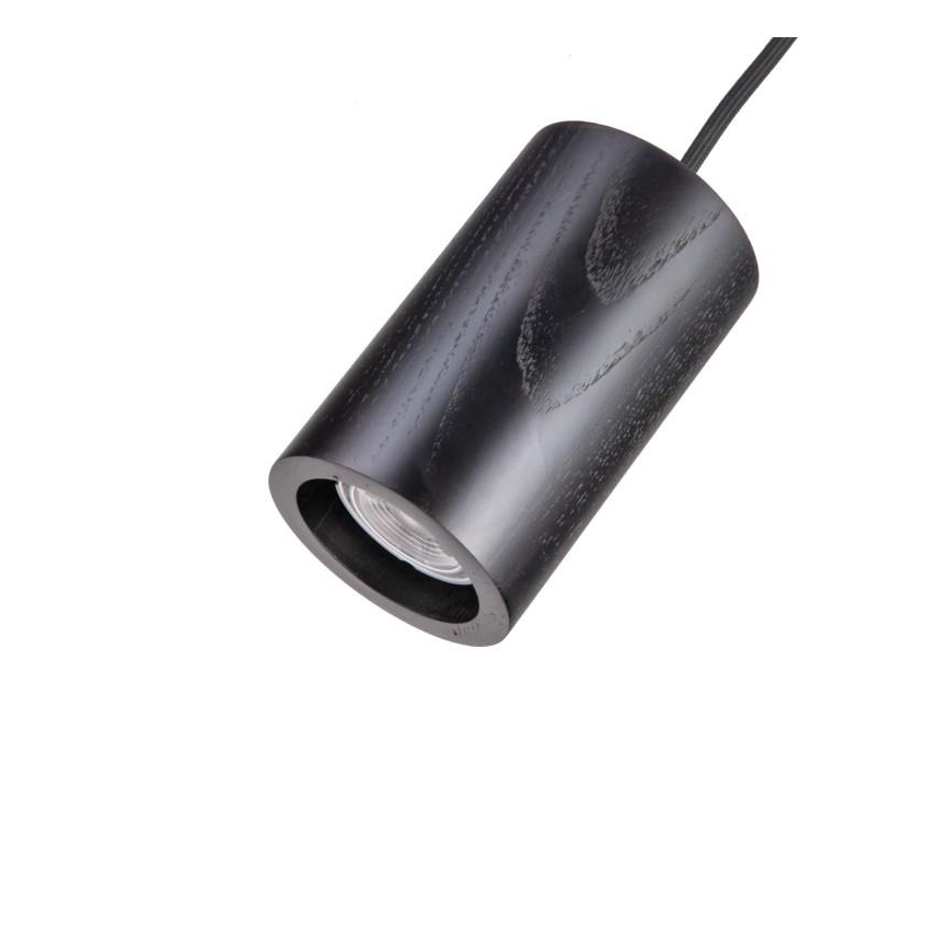 Lampadario a sospensione con filo 1xGU10/10W/230V cenere/legno solido nero