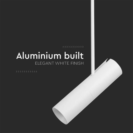 Lampadario a sospensione con filo 1xGU10/35W/230V bianco