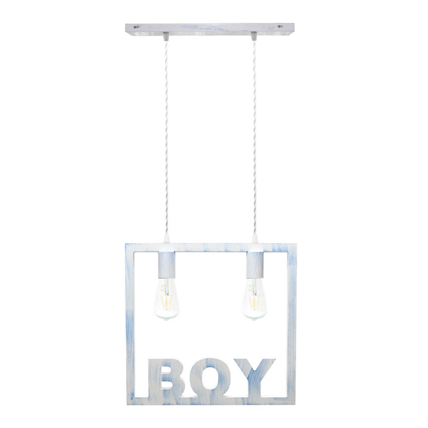 Boy Sospensione Con 230v A Lampadario Filo 2xe27 60w kXZiuOTP