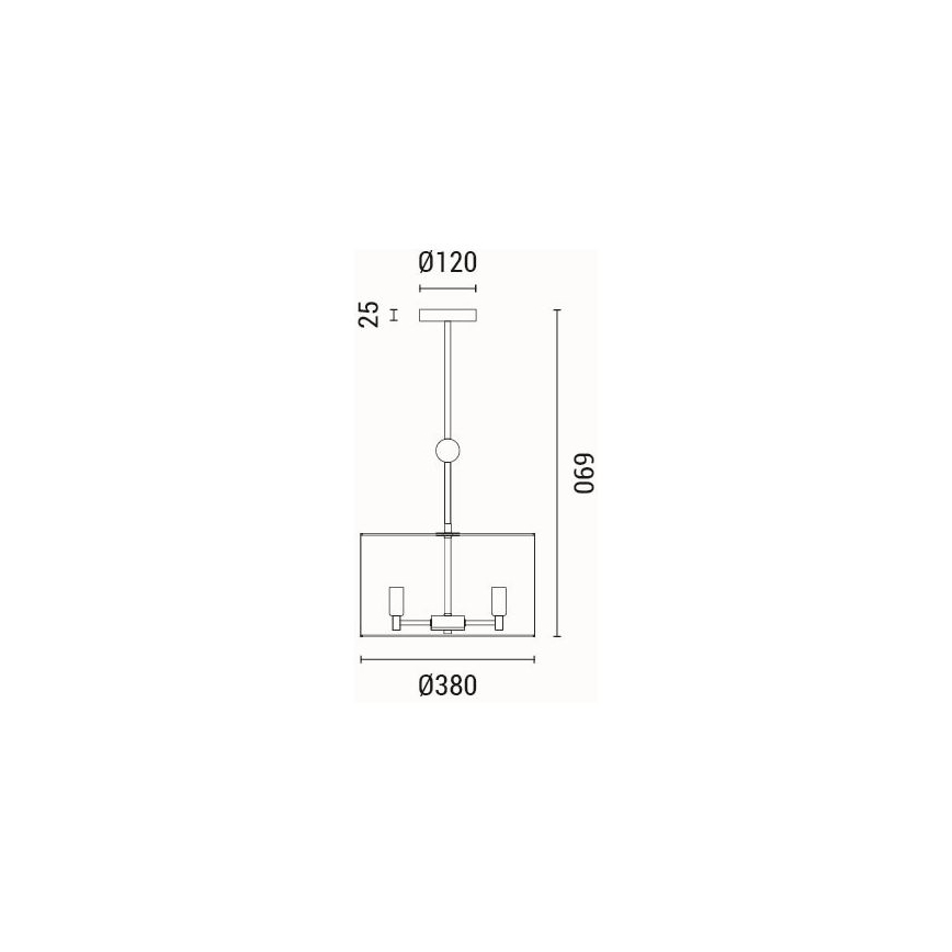Lampadario a sospensione con filo 3xE14/15W/230V
