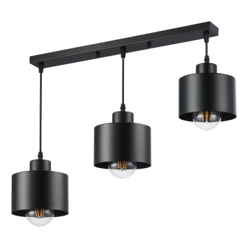 Lampadario a sospensione con filo 3xE27/35W/230V nero