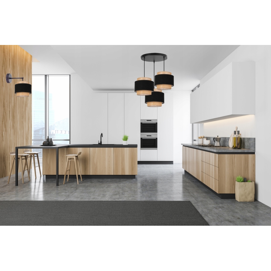 Lampadario a sospensione con filo 3xE27/60W/230V beige