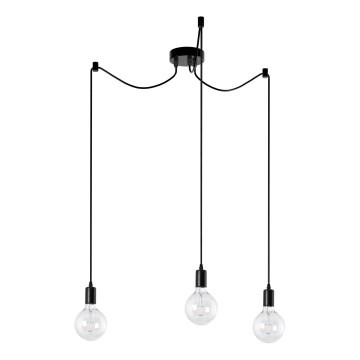 Lampadario a sospensione con filo 3xE27/60W/230V ragno