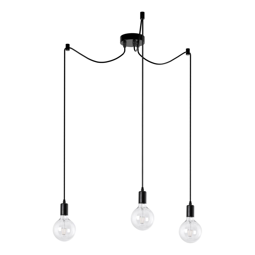 Lampadario a sospensione con filo 3xE27/60W/230V ragno