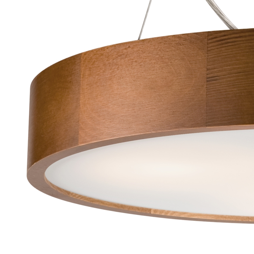 Lampadario a sospensione con filo 3xE27/60W/230V ø 47 cm pino