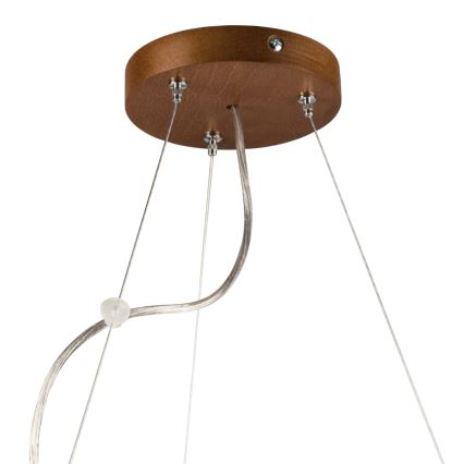 Lampadario a sospensione con filo 3xE27/60W/230V ø 47 cm pino