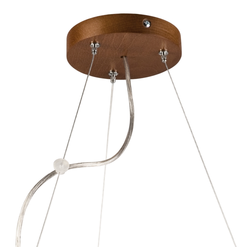 Lampadario a sospensione con filo 3xE27/60W/230V ø 47 cm pino