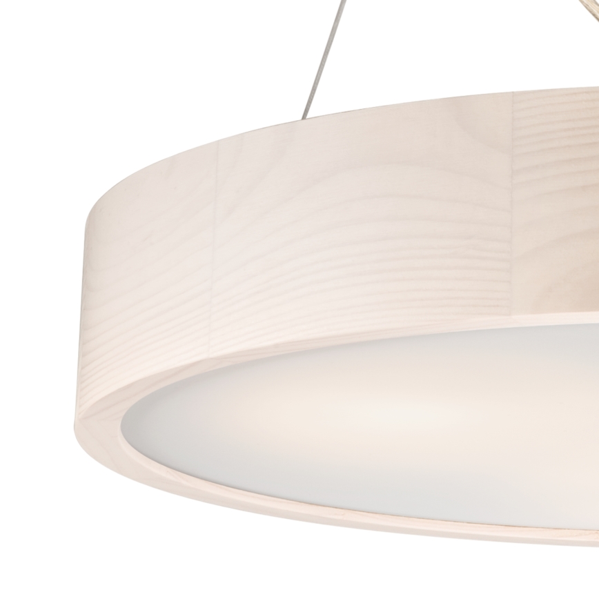 Lampadario a sospensione con filo 3xE27/60W/230V ø 47 cm pino