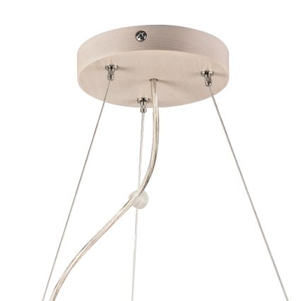 Lampadario a sospensione con filo 3xE27/60W/230V ø 47 cm pino