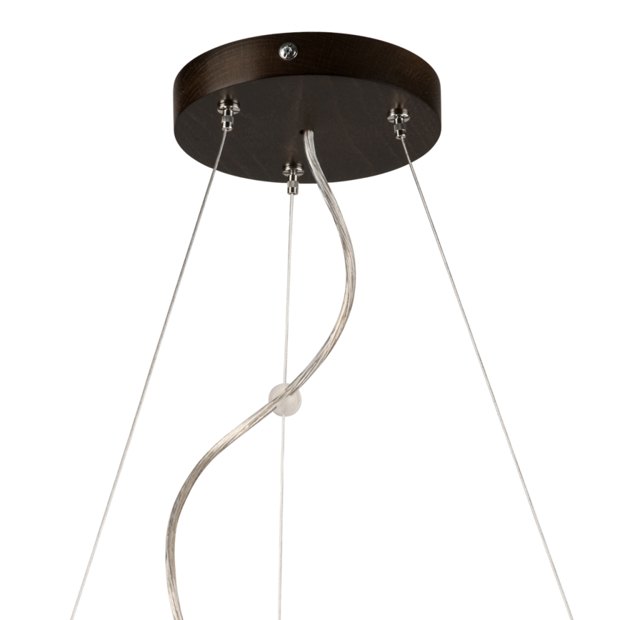 Lampadario a sospensione con filo 3xE27/60W/230V ø 47 cm pino