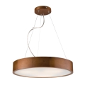 Lampadario a sospensione con filo 3xE27/60W/230V ø 47 cm pino