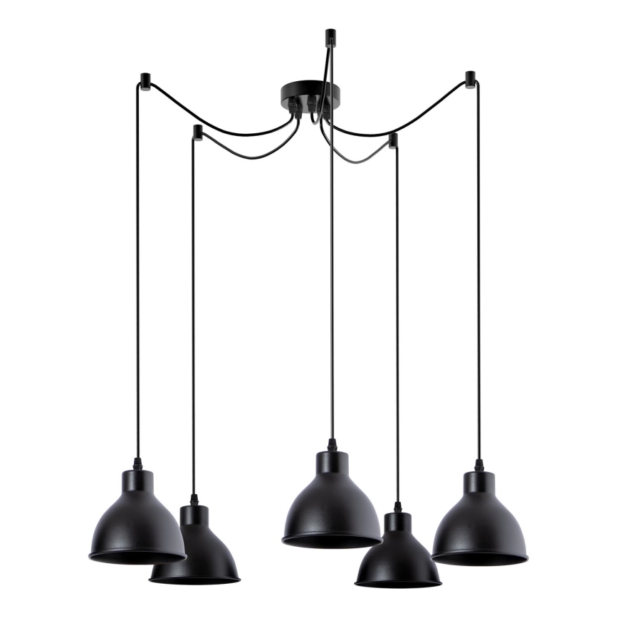Lampadario a sospensione con filo 5xE27/60W/230V ragno