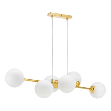 Lampadario a sospensione con filo 6xE27/35W/230V oro