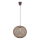 Lampadario a sospensione con filo ABAKA 1xE27/15W/230V marrone