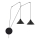 Lampadario a sospensione con filo ABRAMO 2xE27/15W/230V nero
