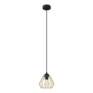 Lampadario a sospensione con filo AGAT 1xE27/15W/230V oro/nero