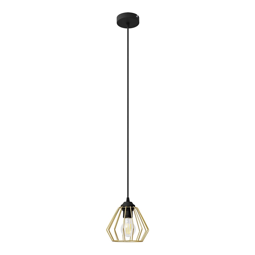 Lampadario a sospensione con filo AGAT 1xE27/15W/230V oro/nero