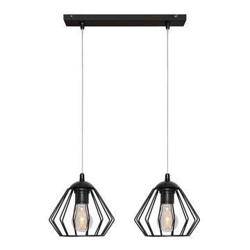 Lampadario a sospensione con filo AGAT 2xE27/15W/230V