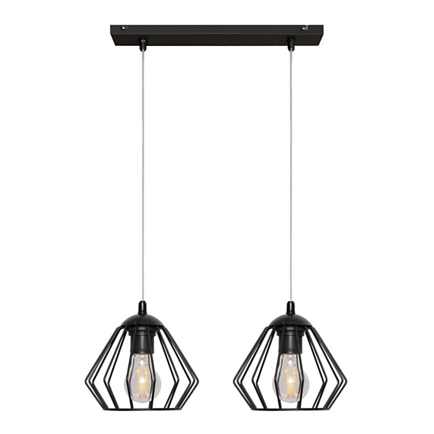 Lampadario a sospensione con filo AGAT 2xE27/15W/230V