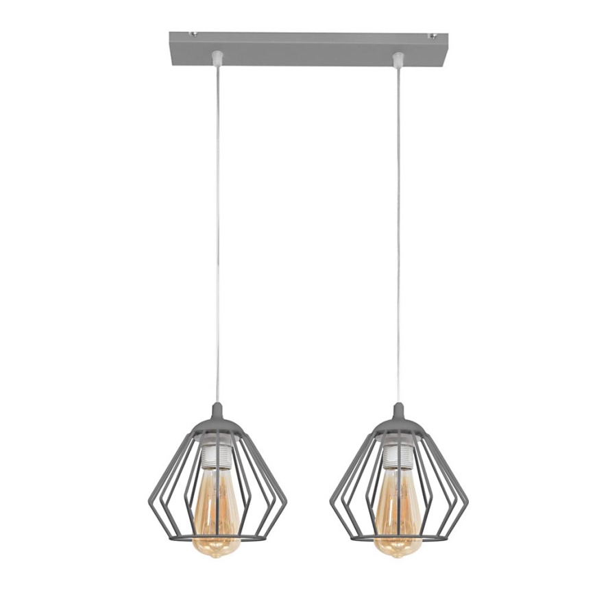 Lampadario a sospensione con filo AGAT 2xE27/15W/230V