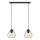 Lampadario a sospensione con filo AGAT 2xE27/15W/230V oro/nero