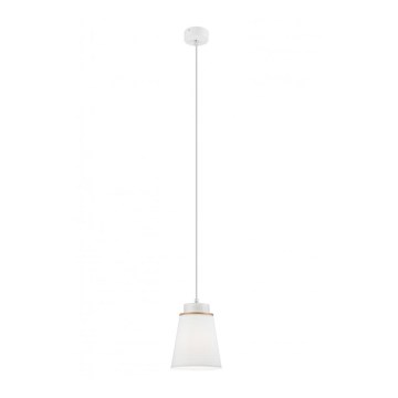 Lampadario a sospensione con filo AGUSTINO 1xE27/60W/230V bianco/faggio