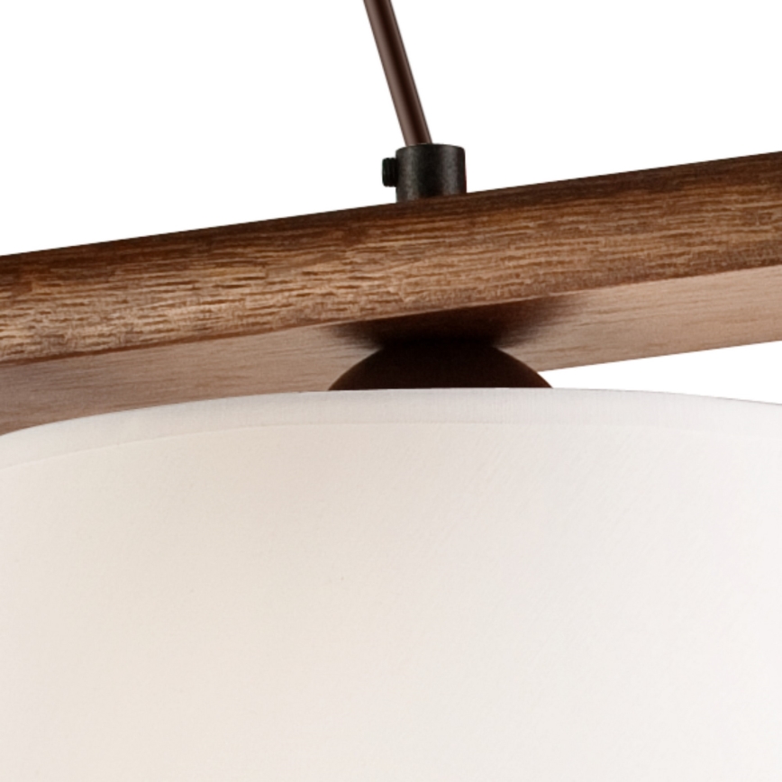 Lampadario a sospensione con filo AIDA 3xE27/60W/230V noce