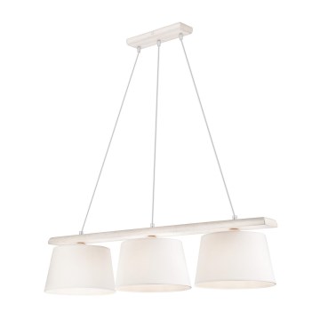 Lampadario a sospensione con filo AIDA 3xE27/60W/230V quercia - FSC certificato