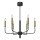 Lampadario a sospensione con filo AKASYA 6xE14/15W/230V nero/oro