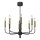 Lampadario a sospensione con filo AKASYA 8xE14/15W/230V nero/oro