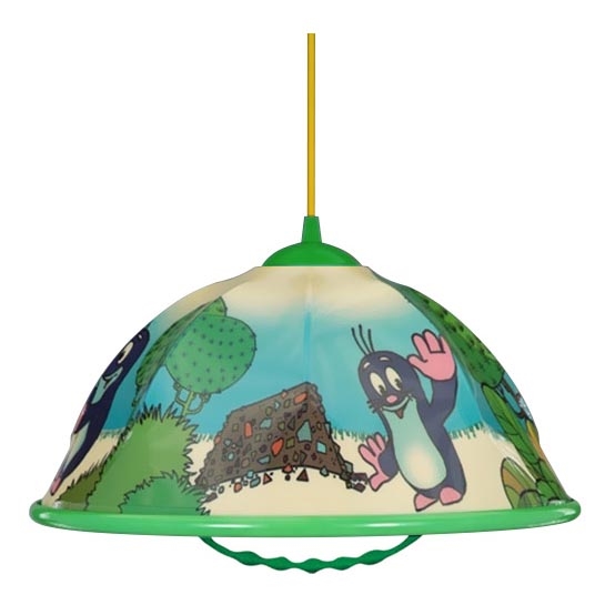 Lampadario a sospensione con filo AKRYL DZ 1xE27/15W ANIMALETTI/verde