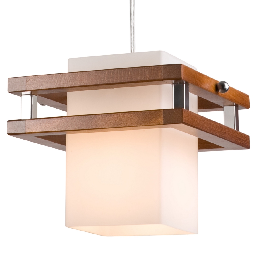 Lampadario a sospensione con filo ALAN 1xE27/60W/230V faggio