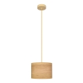 Lampadario a sospensione con filo ALBA 1xE27/15W/230V diametro 20 cm marrone