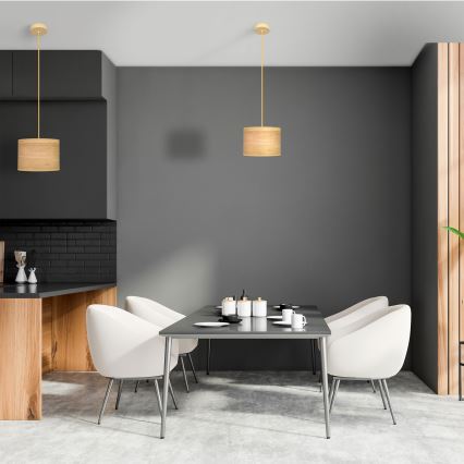 Lampadario a sospensione con filo ALBA 1xE27/15W/230V diametro 20 cm marrone