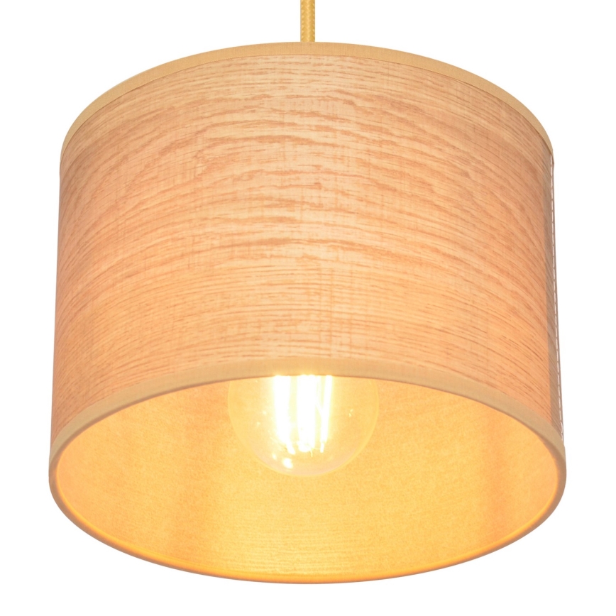 Lampadario a sospensione con filo ALBA 1xE27/15W/230V diametro 20 cm marrone