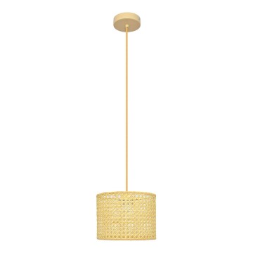 Lampadario a sospensione con filo ALBA 1xE27/15W/230V diametro 20 cm rattan