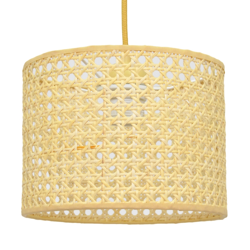 Lampadario a sospensione con filo ALBA 1xE27/15W/230V diametro 20 cm rattan