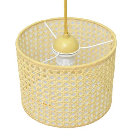 Lampadario a sospensione con filo ALBA 1xE27/15W/230V diametro 20 cm rattan