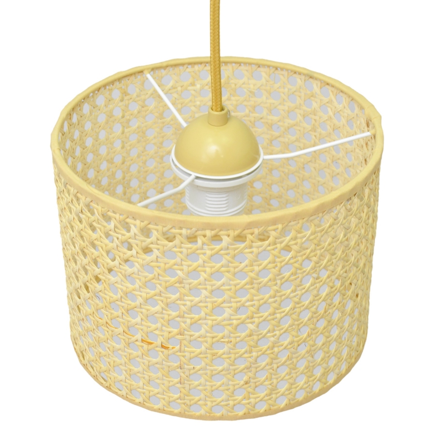 Lampadario a sospensione con filo ALBA 1xE27/15W/230V diametro 20 cm rattan