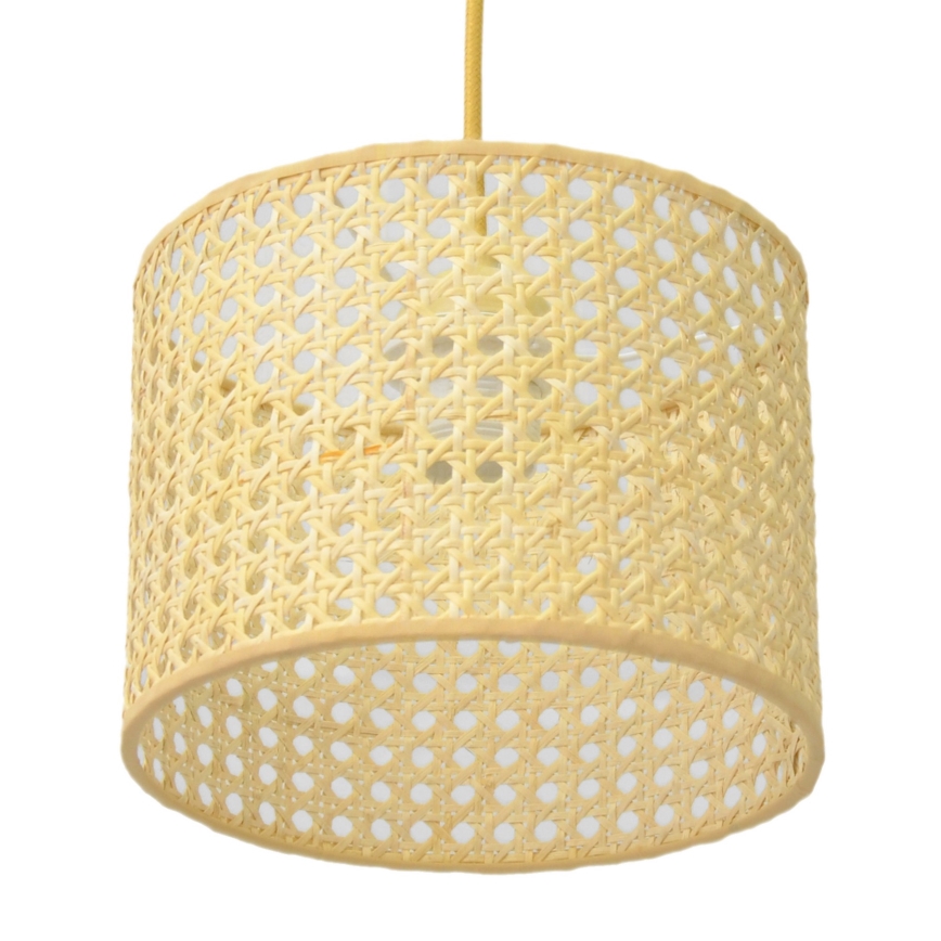 Lampadario a sospensione con filo ALBA 1xE27/15W/230V diametro 20 cm rattan