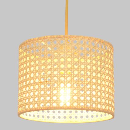Lampadario a sospensione con filo ALBA 1xE27/15W/230V diametro 20 cm rattan